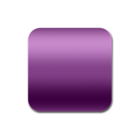 Purple Gradient Ombre Rubber Square Coaster (4 pack)  from ArtsNow.com Front