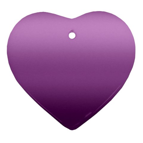 Purple Gradient Ombre Heart Ornament (Two Sides) from ArtsNow.com Front