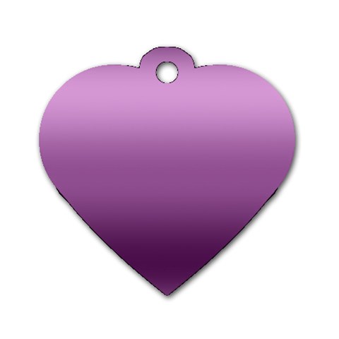 Purple Gradient Ombre Dog Tag Heart (One Side) from ArtsNow.com Front