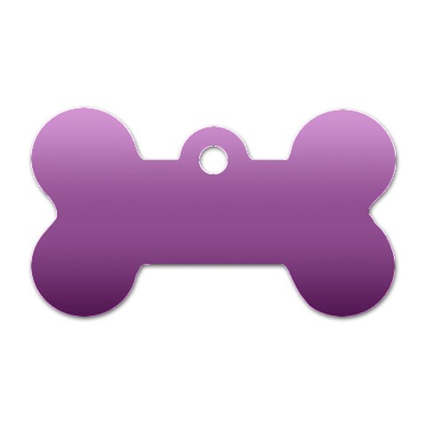 Purple Gradient Ombre Dog Tag Bone (Two Sides) from ArtsNow.com Front