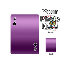 Purple Gradient Ombre Playing Cards 54 Designs (Mini) from ArtsNow.com Front - Spade4