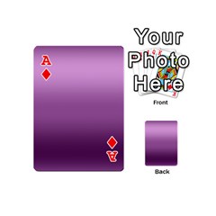 Ace Purple Gradient Ombre Playing Cards 54 Designs (Mini) from ArtsNow.com Front - DiamondA