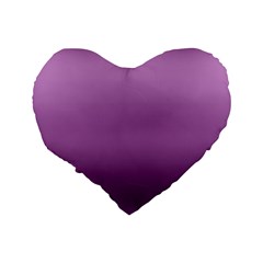 Purple Gradient Ombre Standard 16  Premium Flano Heart Shape Cushions from ArtsNow.com Back