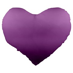 Purple Gradient Ombre Large 19  Premium Flano Heart Shape Cushions from ArtsNow.com Back