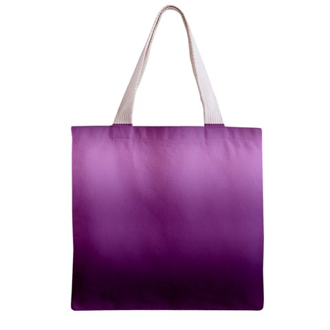 Purple Gradient Ombre Zipper Grocery Tote Bag from ArtsNow.com Back