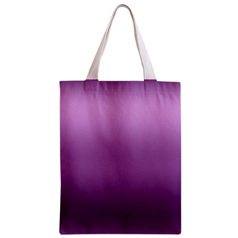 Purple Gradient Ombre Zipper Classic Tote Bag from ArtsNow.com Front
