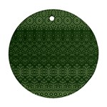 Boho Fern Green Pattern Ornament (Round)