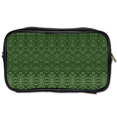 Boho Fern Green Pattern Toiletries Bag (Two Sides) from ArtsNow.com Front