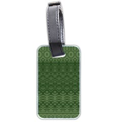 Boho Fern Green Pattern Luggage Tag (two sides) from ArtsNow.com Back