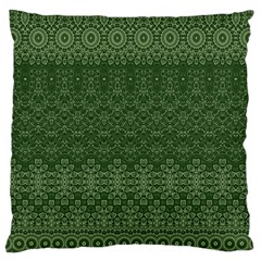 Boho Fern Green Pattern Large Cushion Case (Two Sides) from ArtsNow.com Back