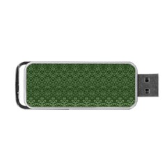 Boho Fern Green Pattern Portable USB Flash (Two Sides) from ArtsNow.com Back