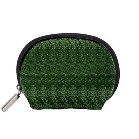 Boho Fern Green Pattern Accessory Pouch (Small) from ArtsNow.com Front