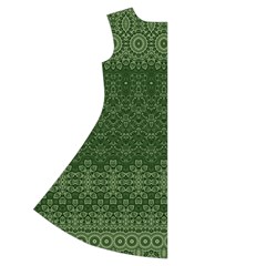 Boho Fern Green Pattern Short Sleeve V Back Left