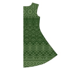 Boho Fern Green Pattern Long Sleeve Velvet V Back Right