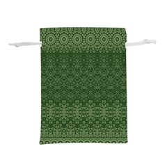 Boho Fern Green Pattern Lightweight Drawstring Pouch (S) from ArtsNow.com Front