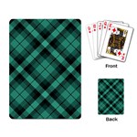 Biscay Green Black Plaid Playing Cards Single Design (Rectangle)