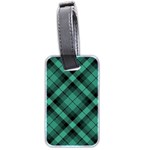 Biscay Green Black Plaid Luggage Tag (two sides)