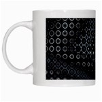 Black Abstract Pattern White Mugs
