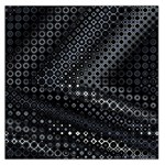 Black Abstract Pattern Large Satin Scarf (Square)