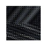 Black Abstract Pattern Small Satin Scarf (Square)