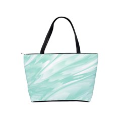 Biscay Green White Feathered Swoosh Classic Shoulder Handbag from ArtsNow.com Back