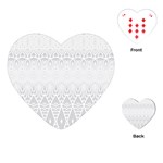 Boho White Wedding Pattern Playing Cards Single Design (Heart)