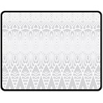 Boho White Wedding Pattern Fleece Blanket (Medium) 