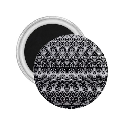 Boho Black and White Pattern 2.25  Magnets from ArtsNow.com Front