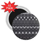 Boho Black and White Pattern 2.25  Magnets (10 pack) 