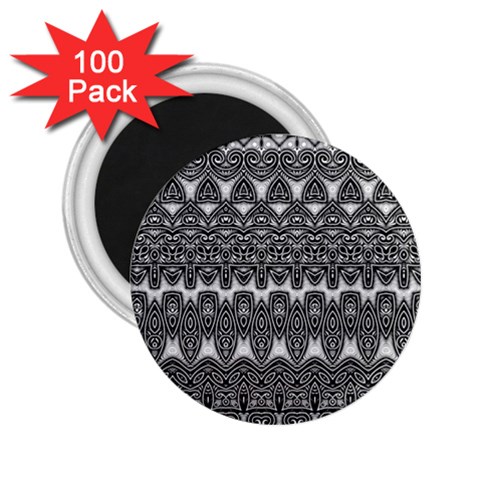 Boho Black and White Pattern 2.25  Magnets (100 pack)  from ArtsNow.com Front