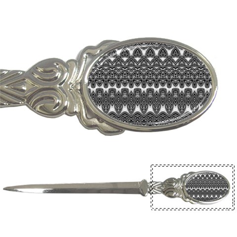Boho Black and White Pattern Letter Opener from ArtsNow.com Front