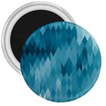 Cerulean Blue Geometric Patterns 3  Magnets