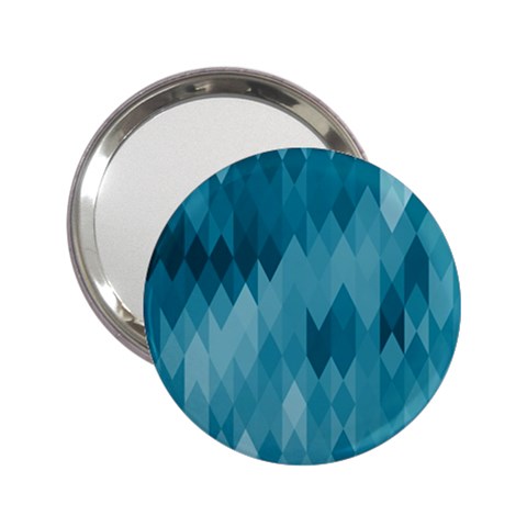 Cerulean Blue Geometric Patterns 2.25  Handbag Mirrors from ArtsNow.com Front