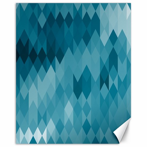 Cerulean Blue Geometric Patterns Canvas 16  x 20  from ArtsNow.com 15.75 x19.29  Canvas - 1