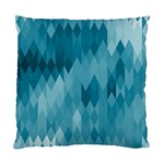 Cerulean Blue Geometric Patterns Standard Cushion Case (Two Sides)