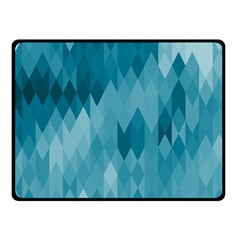 Cerulean Blue Geometric Patterns Double Sided Fleece Blanket (Small)  from ArtsNow.com 45 x34  Blanket Front