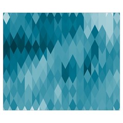 Cerulean Blue Geometric Patterns Zipper Medium Tote Bag from ArtsNow.com Front