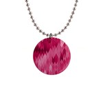 Blush Pink Geometric Pattern 1  Button Necklace