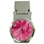 Blush Pink Geometric Pattern Money Clip Watches