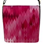 Blush Pink Geometric Pattern Flap Closure Messenger Bag (S)