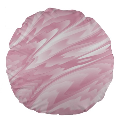 Pastel Pink Feathered Pattern Large 18  Premium Flano Round Cushions from ArtsNow.com Front