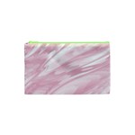 Pastel Pink Feathered Pattern Cosmetic Bag (XS)