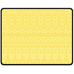 Boho Saffron Yellow Color Double Sided Fleece Blanket (Medium)  from ArtsNow.com 58.8 x47.4  Blanket Front
