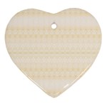 Boho Lemon Chiffon Pattern Ornament (Heart)