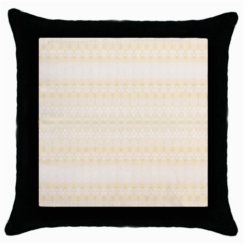 Boho Lemon Chiffon Pattern Throw Pillow Case (Black) from ArtsNow.com Front