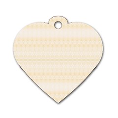 Boho Lemon Chiffon Pattern Dog Tag Heart (Two Sides) from ArtsNow.com Back