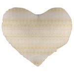 Boho Lemon Chiffon Pattern Large 19  Premium Heart Shape Cushions