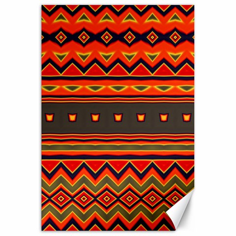 Boho Orange Tribal Pattern Canvas 20  x 30  from ArtsNow.com 19.62 x28.9  Canvas - 1