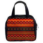 Boho Orange Tribal Pattern Classic Handbag (Two Sides)