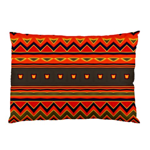 Boho Orange Tribal Pattern Pillow Case from ArtsNow.com 26.62 x18.9  Pillow Case